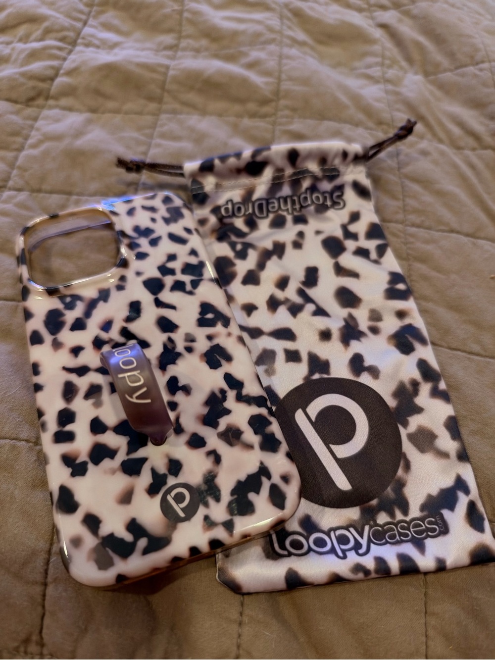 Blonde Tortoise LOOPY case 14 pro max